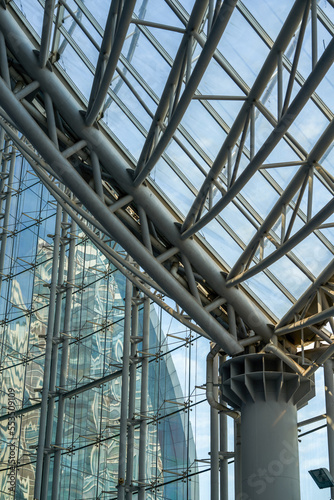 Wallpaper Mural Close-up of a steel structure dome in a modern building interior Torontodigital.ca