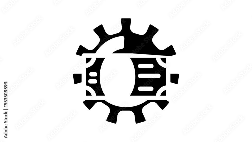industrial profit glyph icon animation industrial profit glyph icon animation