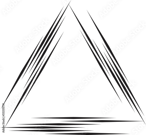 Lines in Triangle Form . Triangular Vector Illustration .Technology banner Logo . Design element . Abstract Geometric shape .