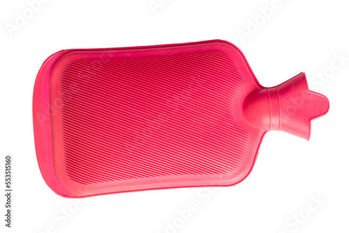 Pink water bag isolated on white background