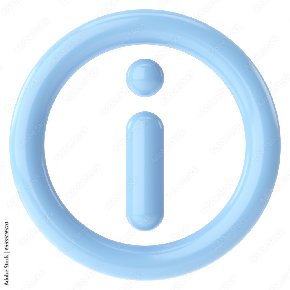 Information icon. 3D illustration. Information icon. 3D illustration.