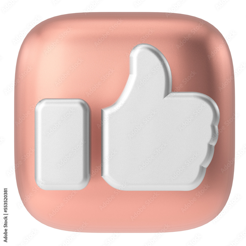 3D like icon. 3D icon. 3D illustration. 3D like icon. 3D icon. 3D illustration.