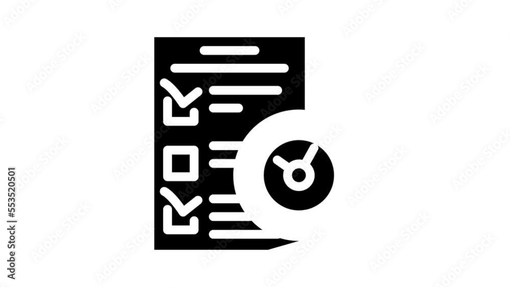 check list glyph icon animation check list glyph icon animation