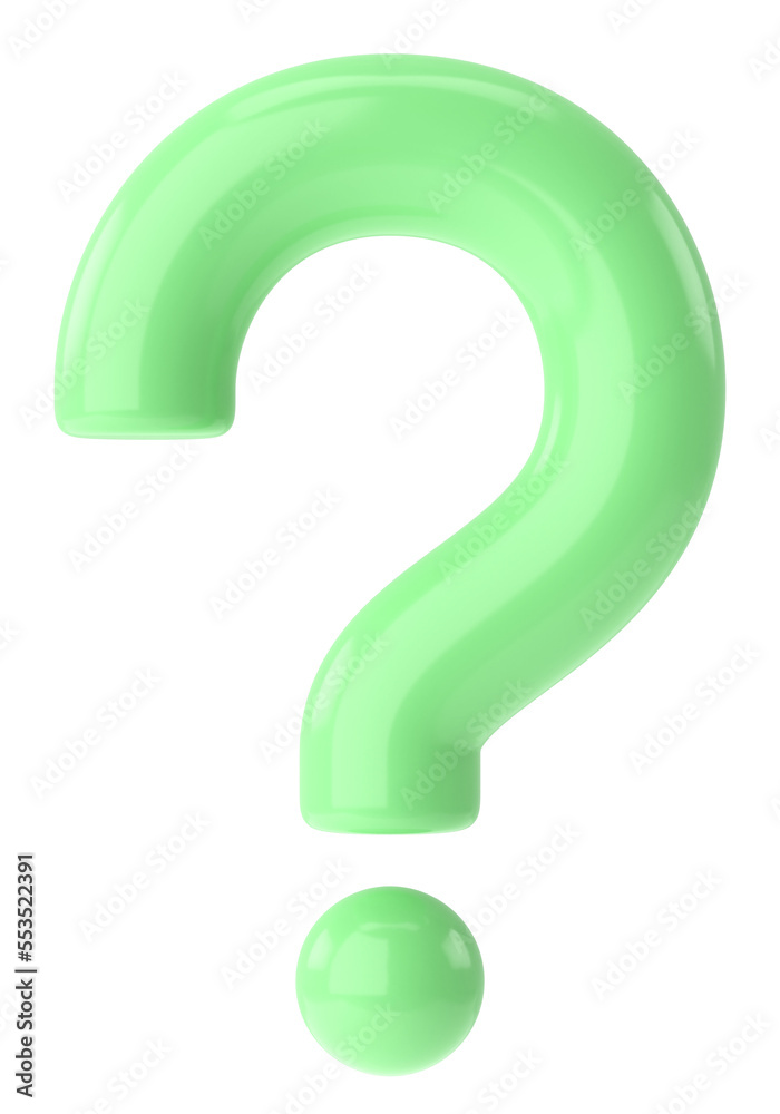 Question mark sign. 3D question mark.