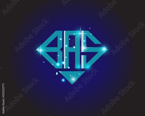 BAS letter logo creative design. BAS unique design.
