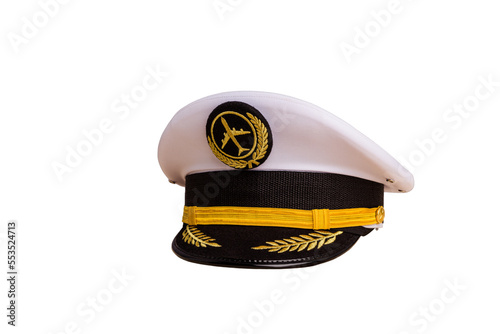 Pilot hat isolated on white background