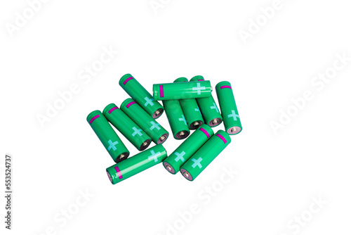 Batteries isolated on white background