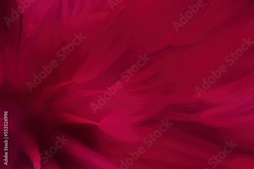 Abstract dandelion flower in trendy color - viva magenta, color of the year 2023