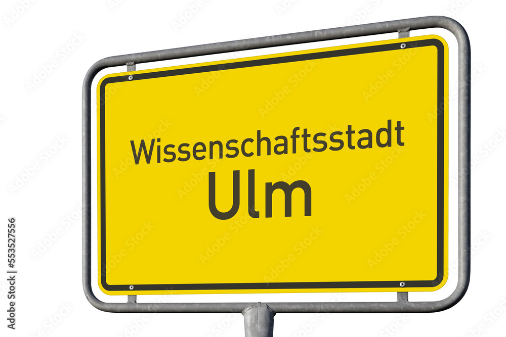 Werbetafel, Wissenschaftsstadt Ulm, freigestellt als PNG, (Symbolbild) Werbetafel, Wissenschaftsstadt Ulm, freigestellt als PNG, (Symbolbild)