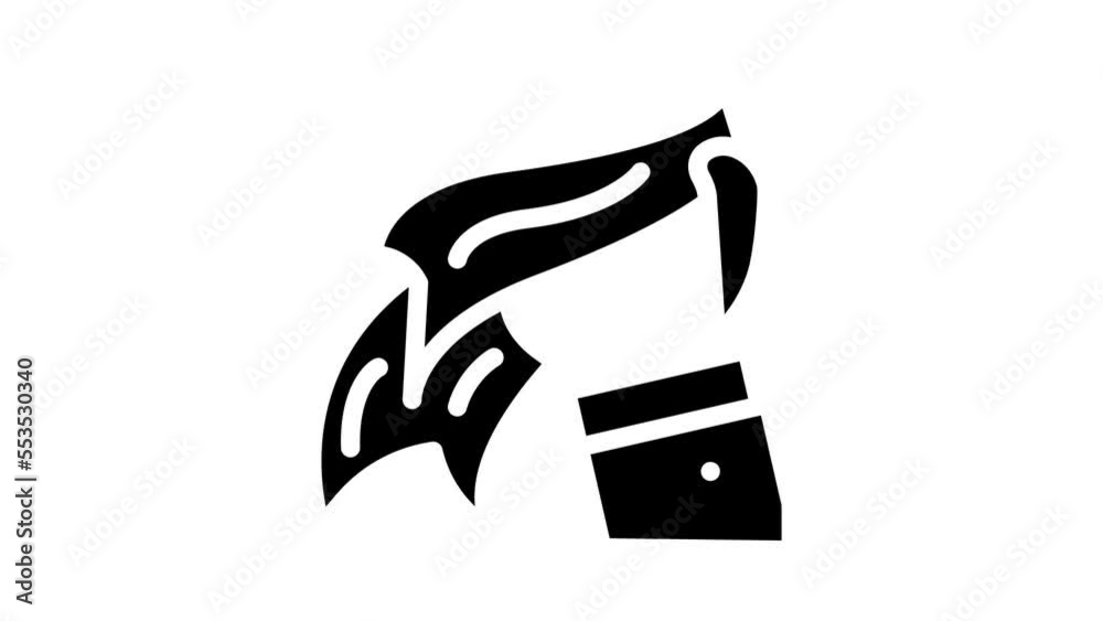 leaders tape glyph icon animation leaders tape glyph icon animation