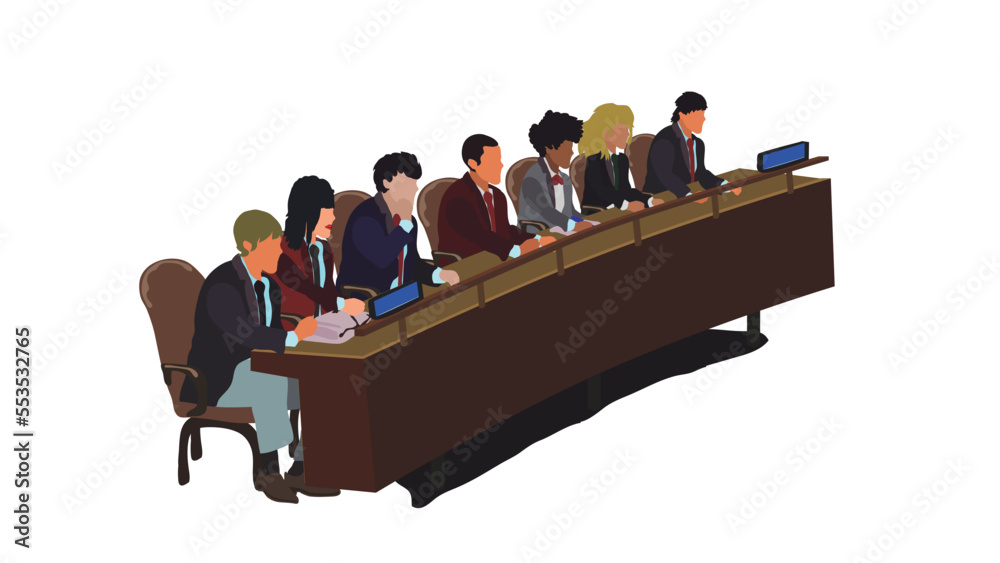 Pessoas Sentadas em Reunião Art