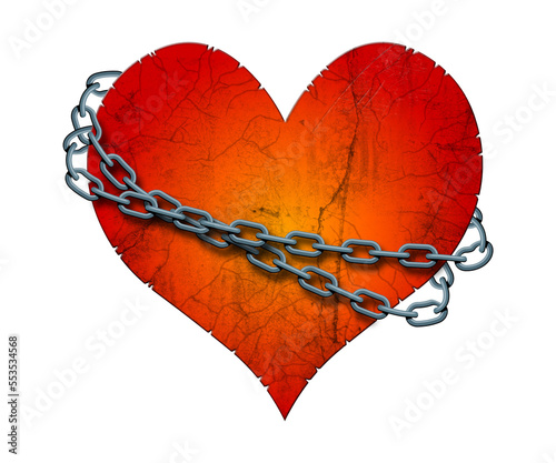 chained heart
