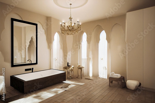 Luxury modern Moroccan bathroom
