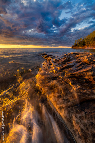 Lake Superior Sunset at Pictured Rocks National Lakeshore