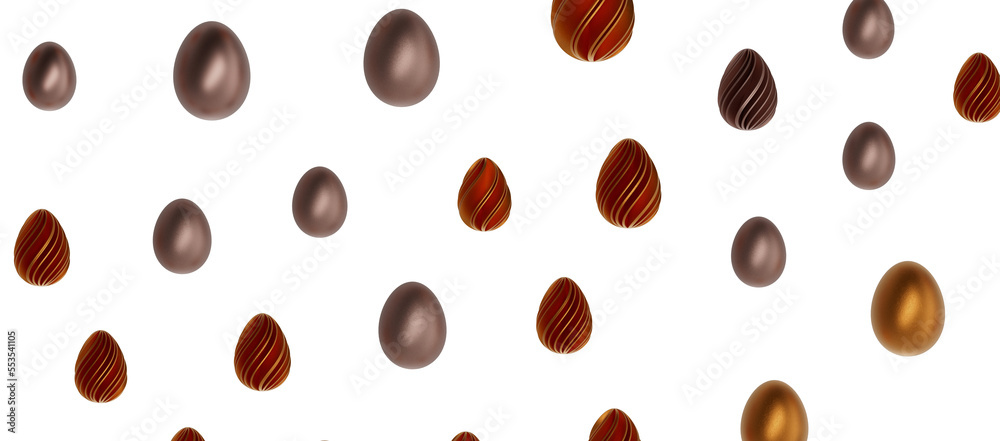 Luxury golden easter eggs isolated Luxury golden easter eggs isolated