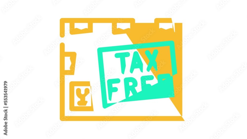 tax exemption color icon animation tax exemption color icon animation