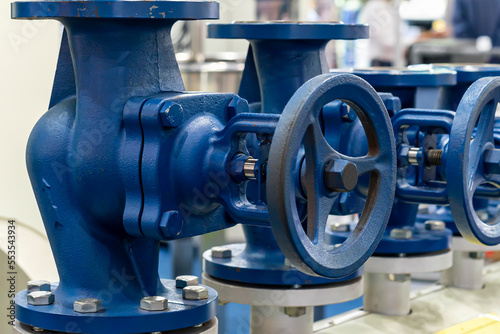 Konstfotografi Close up metal globe valve for control flow rate or throttling of air steam liquid fluid etc