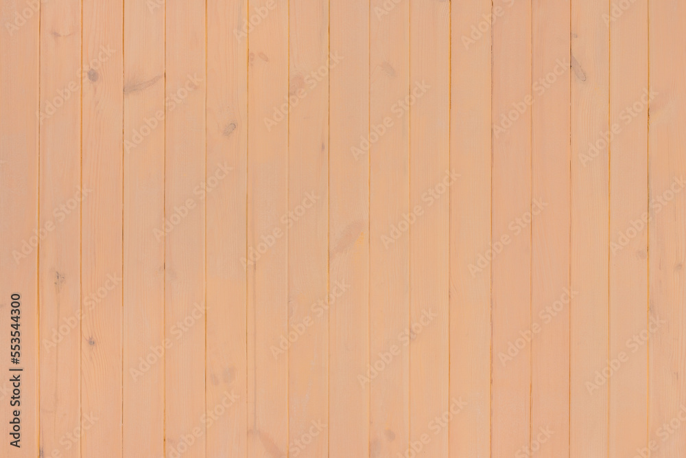 Fototapeta premium Vertical painted light planks surface, wood floor texture wooden table background