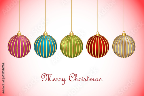 marry cristmas days background with cristmas balls
