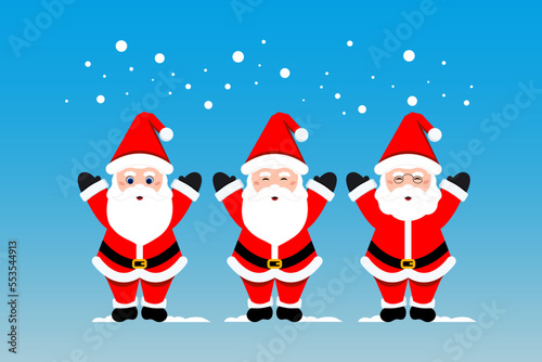 realistic santa claus characters collection