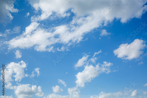 Fototapeta Naklejka Na Ścianę i Meble -  Clouds and sky,blue sky background with tiny clouds. panorama 