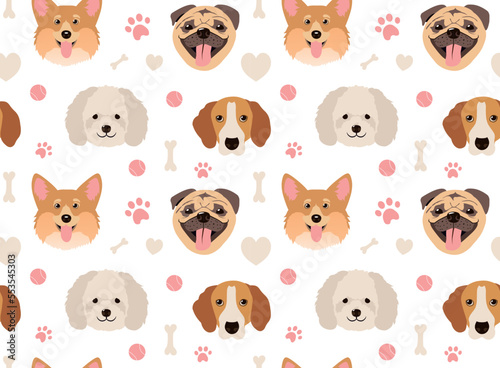 Dogs seamless pattern