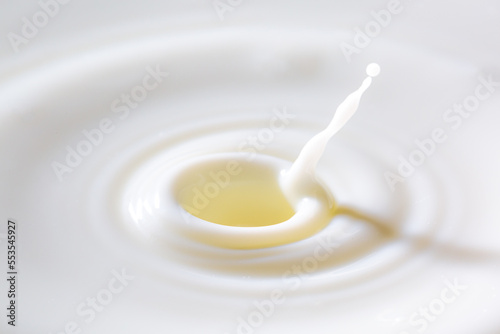 macro milk drop texture milk or white liquid splash with circle ripple