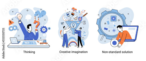 Non standart solution solving problem metaphor, answer to question or creativity idea innovation help business success. Alternative decision or business strategy plan, fallback option business choice
