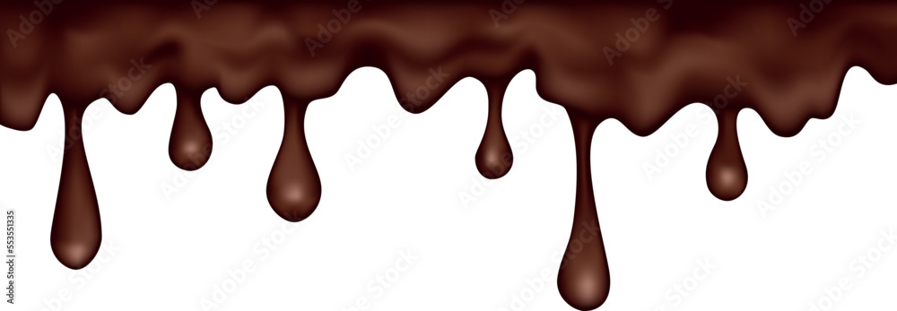 Dripping Glaze Background Chocolate Liquid Sweet Flow Vector Illustration Stock Vector 7388