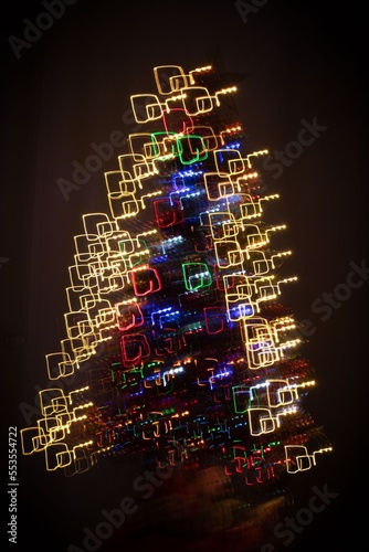 Sparkling and colorful Christmas tree