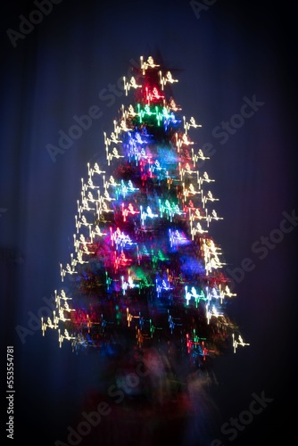 Sparkling and colorful Christmas tree