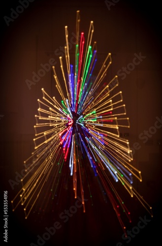 Sparkling and colorful Christmas tree
