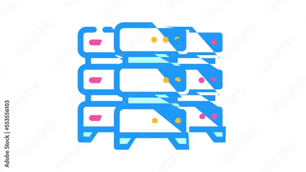 data center server color icon animation data center server color icon animation