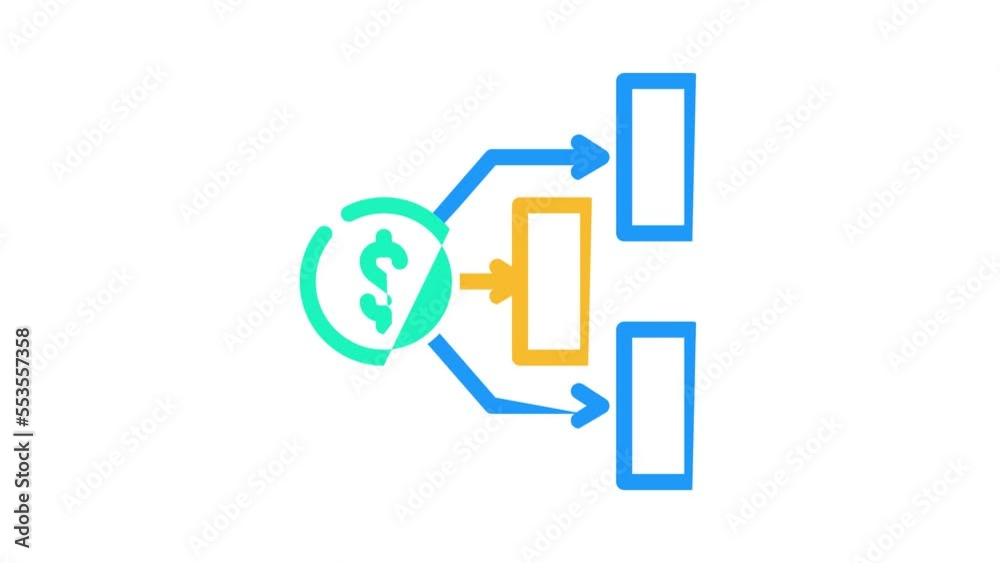 finance planning color icon animation finance planning color icon animation