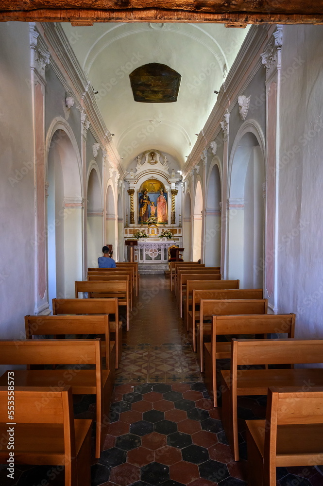 Inside of the church of Santa Maria dell'Isola in Tropea (Calabria, ITALY)