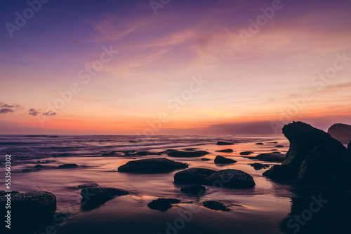 Sunset at Parangendog Beach; Purwosari, Yogyakarta, Indonesia photo