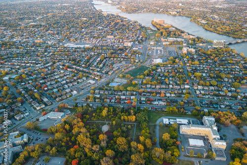 Aerial view of Laval city in Quebec, Canada photo