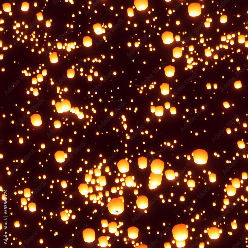 Fototapeta premium Lanterns Festival Pattern