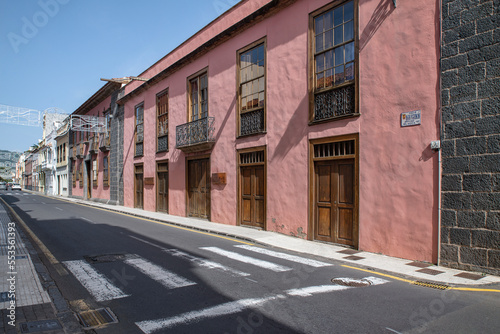 Fototapeta Naklejka Na Ścianę i Meble -  Hotel housed by a UNESCO's World Heritage Site building dating back to 1776 on Calle de Nava y Grimon or the Road of the water, La Laguna Gran Hotel, Tenerife, Canary Islands, Spain
