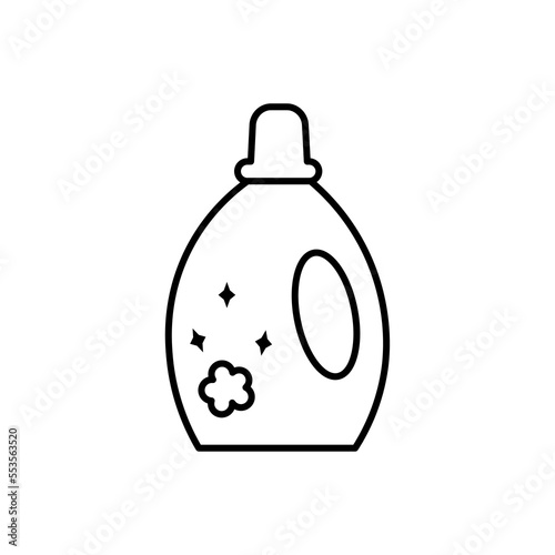 Fabric softener line and glyph icon, laundry and container, liquid detergent sign, vector graphics, a linear pattern on a white background, eps 10.