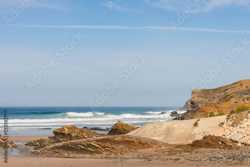 Beach at Zambujeira do Mar; Zambujeira do Mar, Alentejo, Portugal photo