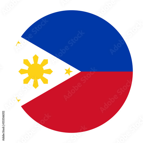 Free Download Philippines Flat Rounded Flag Icon with Transparent Background - GFXLoad