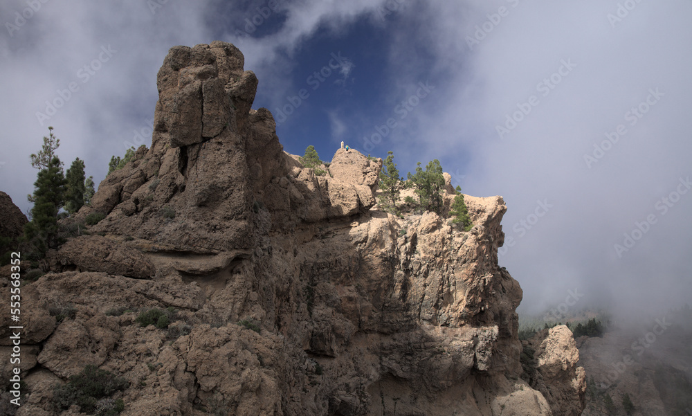 Gran Canaria, central mountainous part of the island, Las Cumbres, ie The Summits, view from El Campanario, the second highest point of the island

