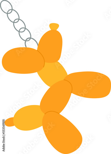 Funny balloon dog accessory for keys icon