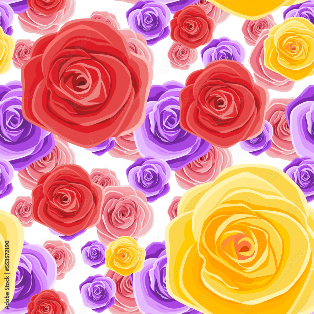 luxurious rose seamless pattern on a vector for wallpaper , decoration , design, paper , postcard , greeting card luxurious rose seamless pattern on a vector for wallpaper , decoration , design, paper , postcard , greeting card