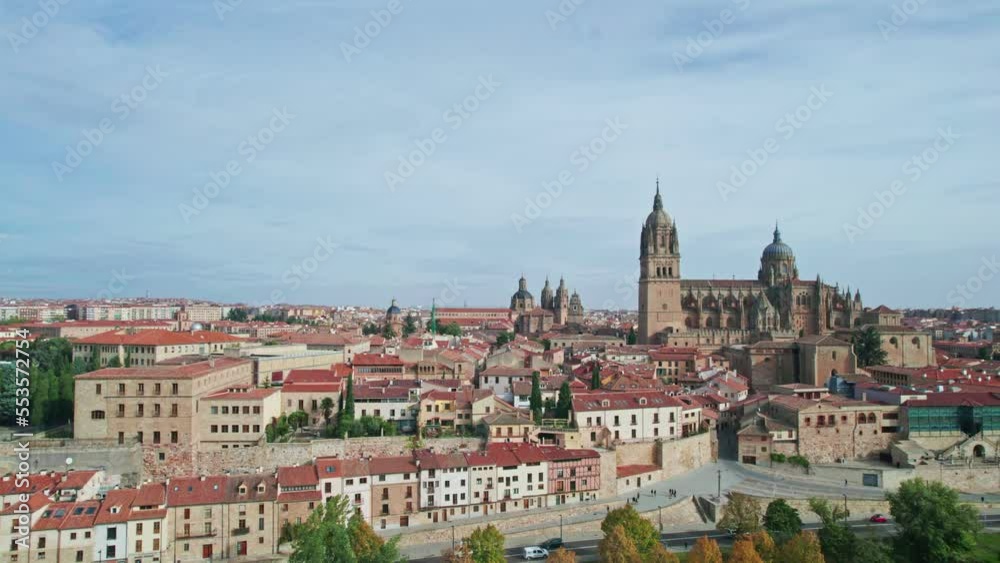 Top view of the old Spanish town of Salamanca. Top view of the old Spanish town of Salamanca.