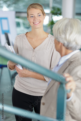 two businesswomen are working on a new project