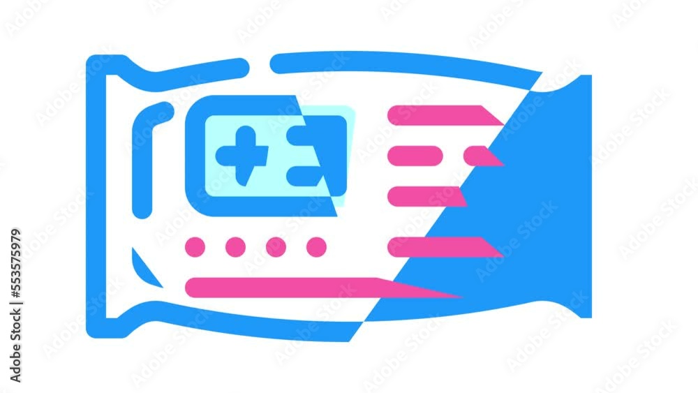 medical wipes color icon animation medical wipes color icon animation