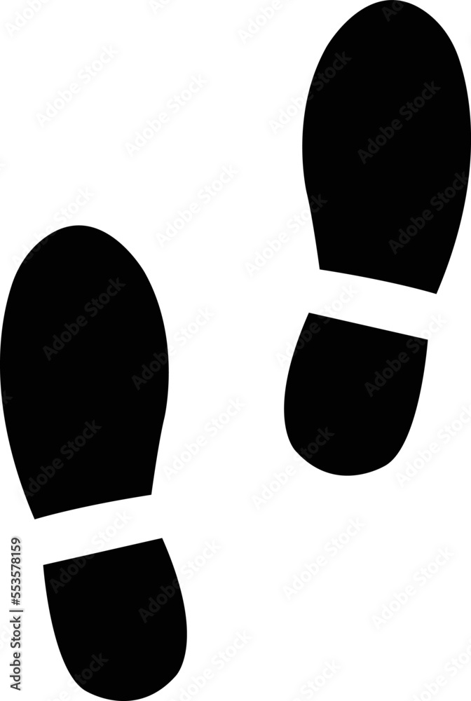 human-boot-foot-print-walk-vector-two-feet-of-single-man-icon