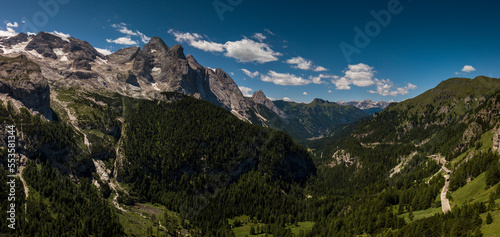 Wide panorama to the Marmolada Massif, Dolomiti, Italy © lightpoet